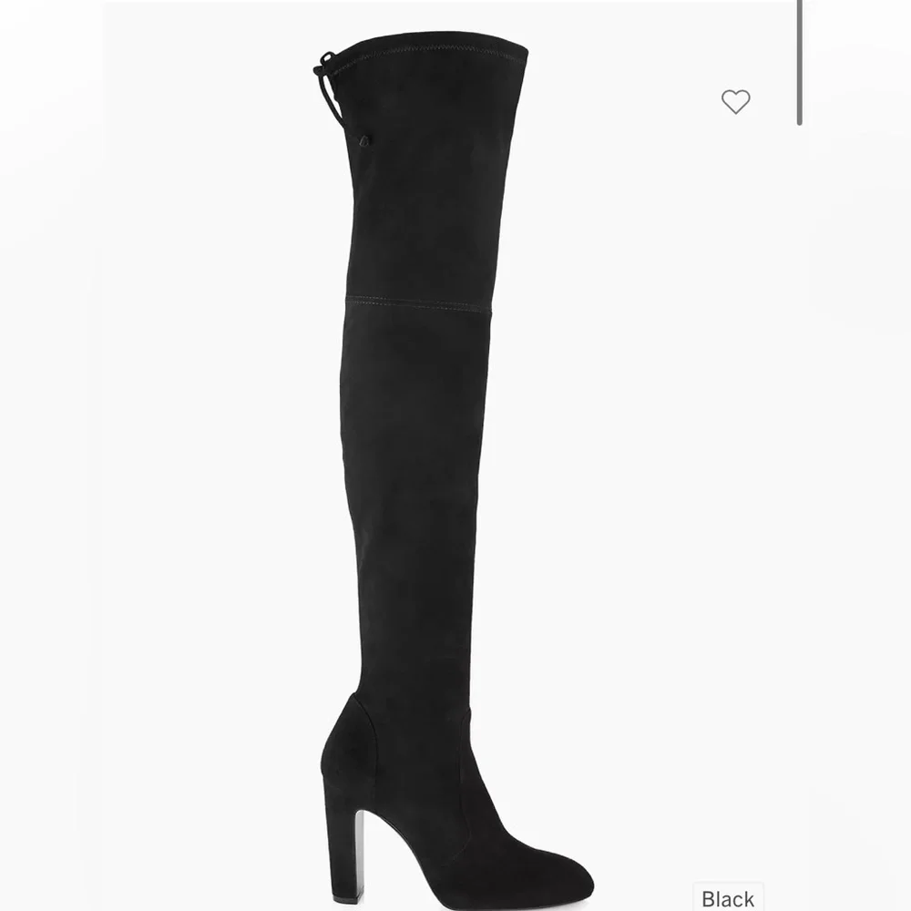 Stuart Weitzmen Black Vidaland 100MM Suede Over-the-Knee Boots